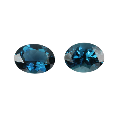 8x6mm Oval Deep Blue Tourmaline Pair