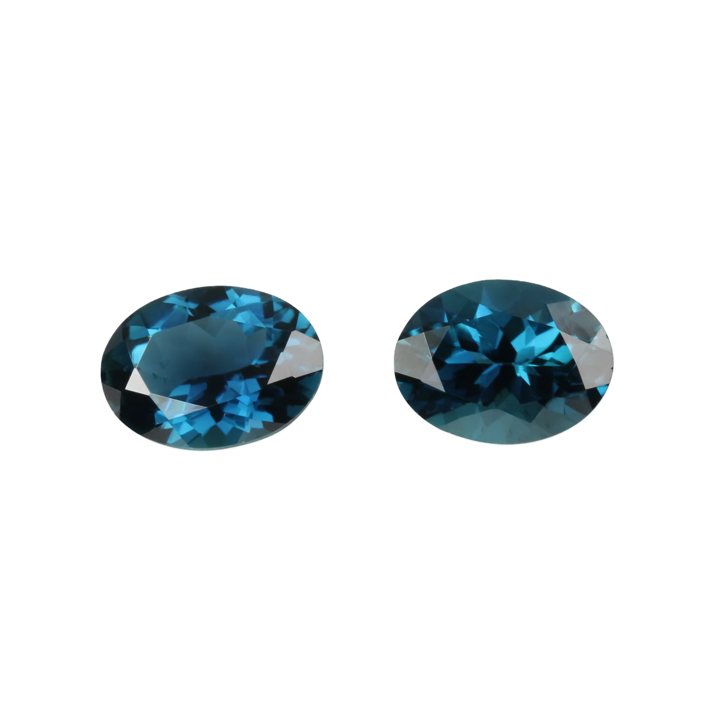 8x6mm Oval Deep Blue Tourmaline Pair