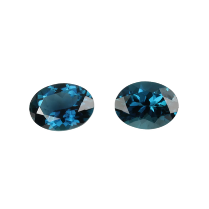 8x6mm Oval Deep Blue Tourmaline Pair