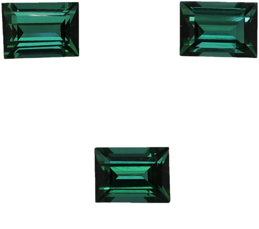 7x5mm Baguette Deep Blue-Green Tourmaline