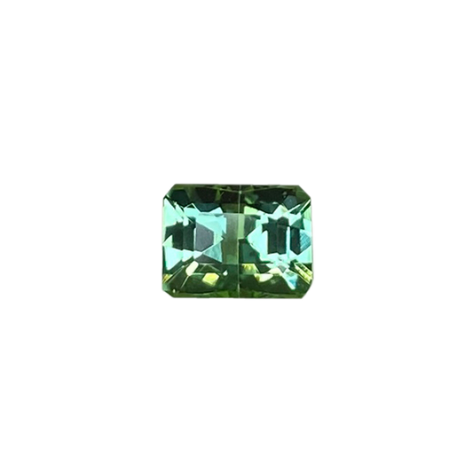 Emerald Cut Light Blue Green Tourmaline