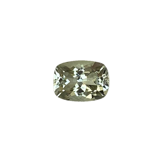 8.1x6.1mm Cushion Light Yellow-Green Tourmaline