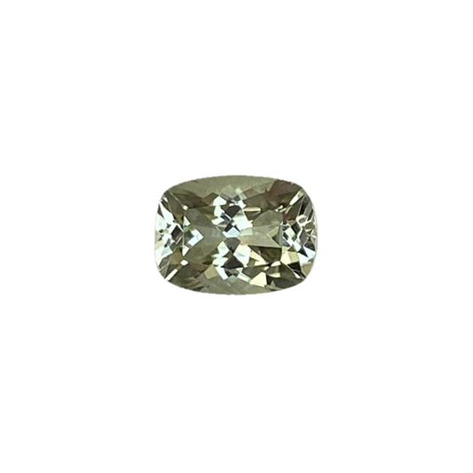 8.1x6.1mm Cushion Light Yellow-Green Tourmaline