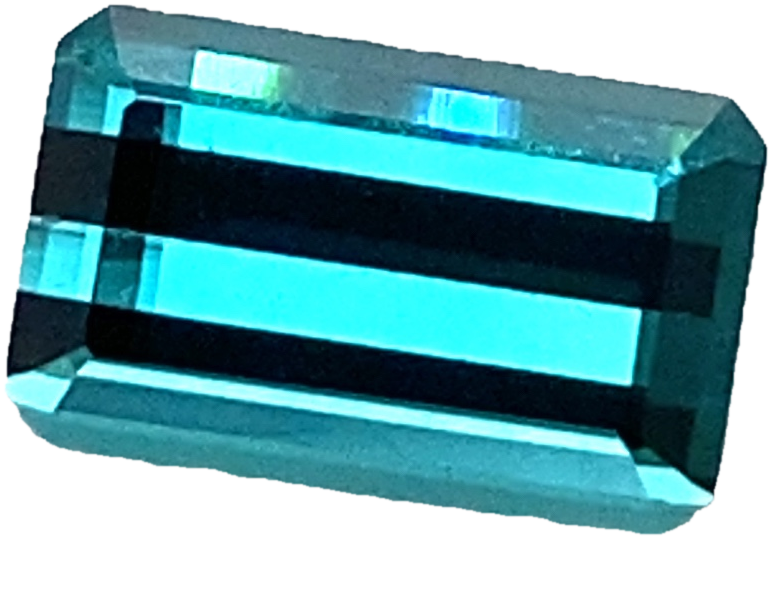 3.16ct Emerald Cut Blue-Green Tourmaline