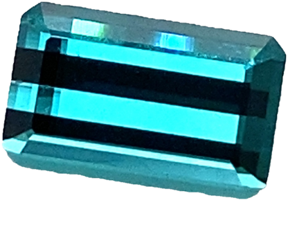 3.16ct Emerald Cut Blue-Green Tourmaline
