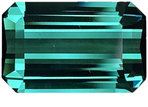 5.1ct Emerald Cut Blue-Green Tourmaline