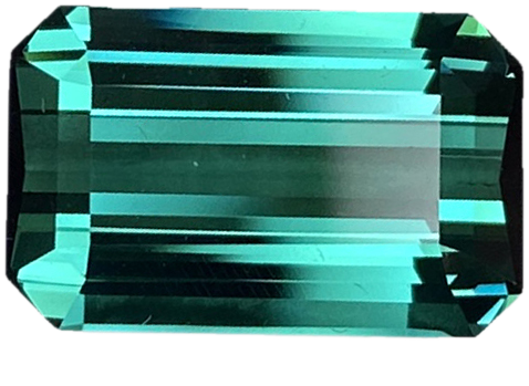 5.1ct Emerald Cut Blue-Green Tourmaline