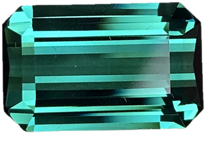 5.1ct Emerald Cut Blue-Green Tourmaline