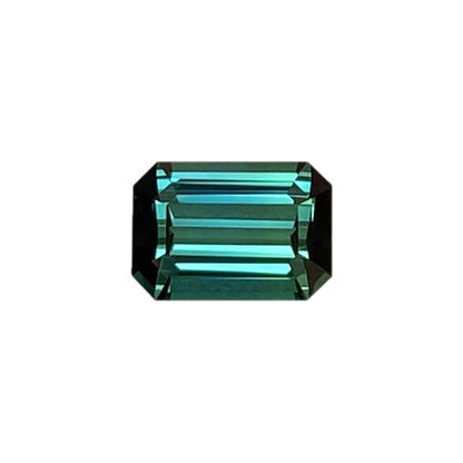 1.76ct Emerald Cut Medium Green-Blue Tourmaline