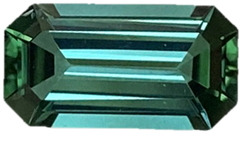 Emerald Cut Blue-Green Tourmaline