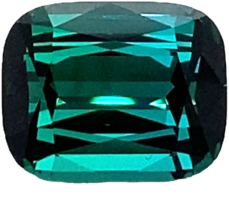 5.53ct Cushion Deep Green Tourmaline