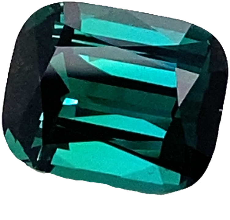 5.53ct Cushion Deep Green Tourmaline