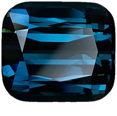 8.65ct Cushion Deep Blue Tourmaline