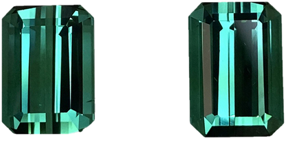 Emerald Cut Medium Blue-Green Tourmaline