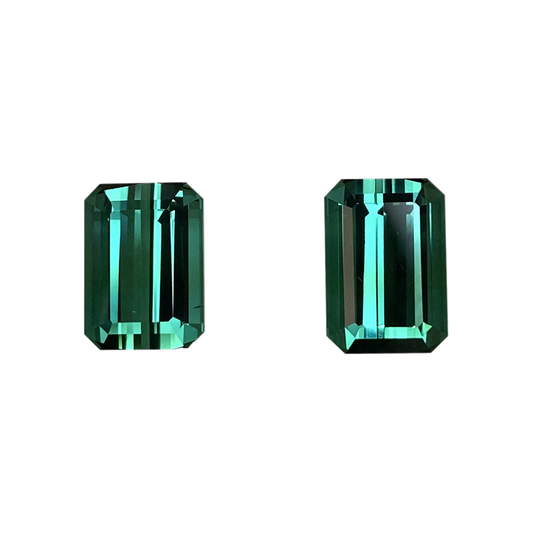 Emerald Cut Medium Blue-Green Tourmaline