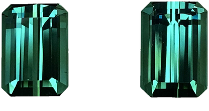 Emerald Cut Medium Blue-Green Tourmaline