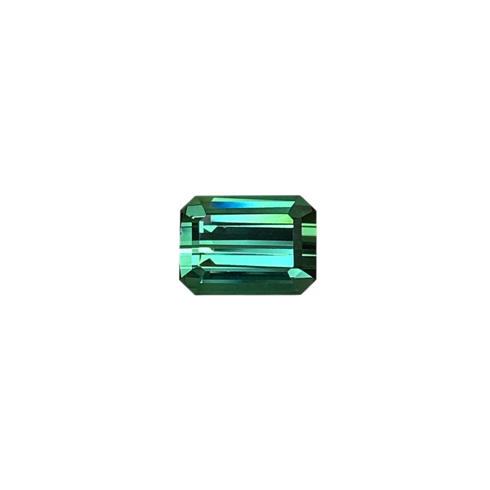 4.61ct Emerald Cut Medium Blue-Green Tourmaline