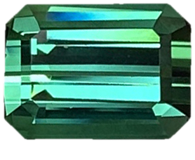 4.61ct Emerald Cut Medium Blue-Green Tourmaline