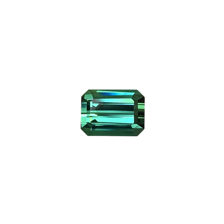 4.61ct Emerald Cut Medium Blue-Green Tourmaline