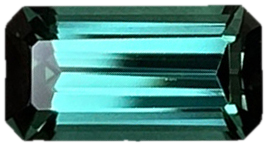 Emerald Cut Medium Blue-Green Tourmaline