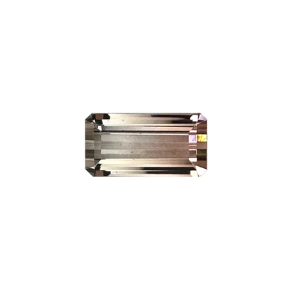 Emerald Cut Bi-Color Light Pink Tourmaline
