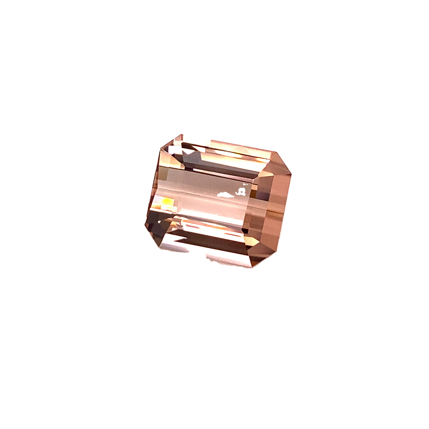 9.47ct Emerald Cut Peach Tourmaline