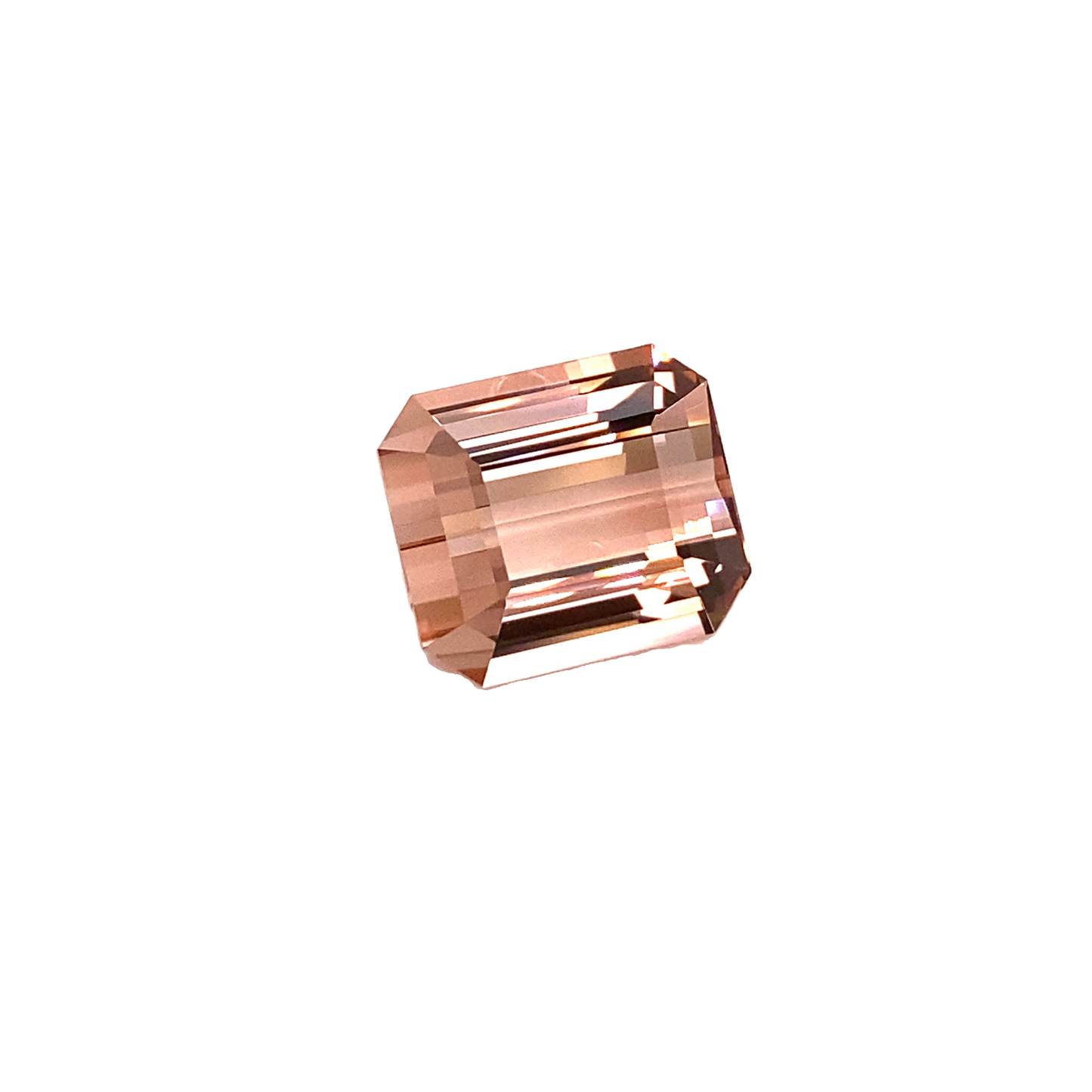 9.47ct Emerald Cut Peach Tourmaline