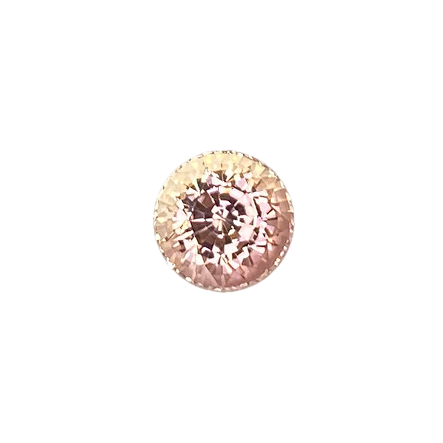 8.7mm Round Bi-Color Light Pink Tourmaline