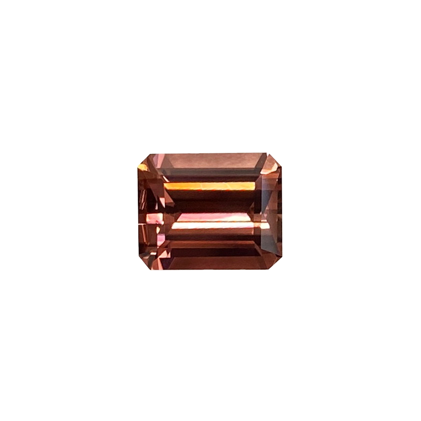 8.9x7.2mm Emerald Cut P Color Tourmaline
