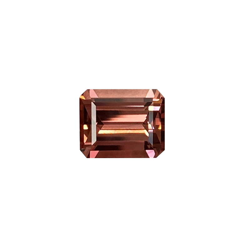 8.9x7.2mm Emerald Cut P Color Tourmaline