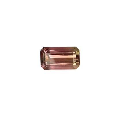 6.13ct Emerald Cut Bi-Color Tourmaline