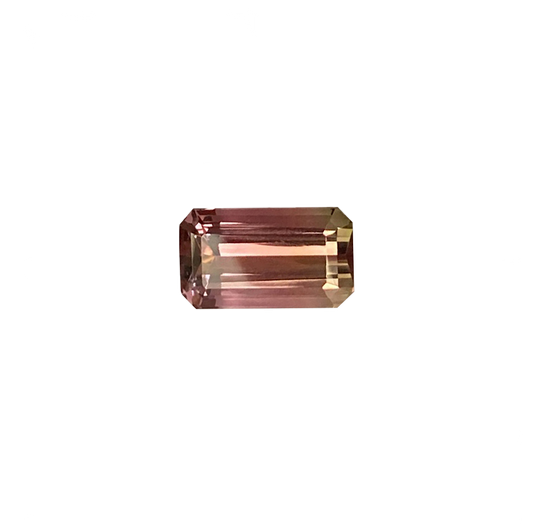 6.13ct Emerald Cut Bi-Color Tourmaline