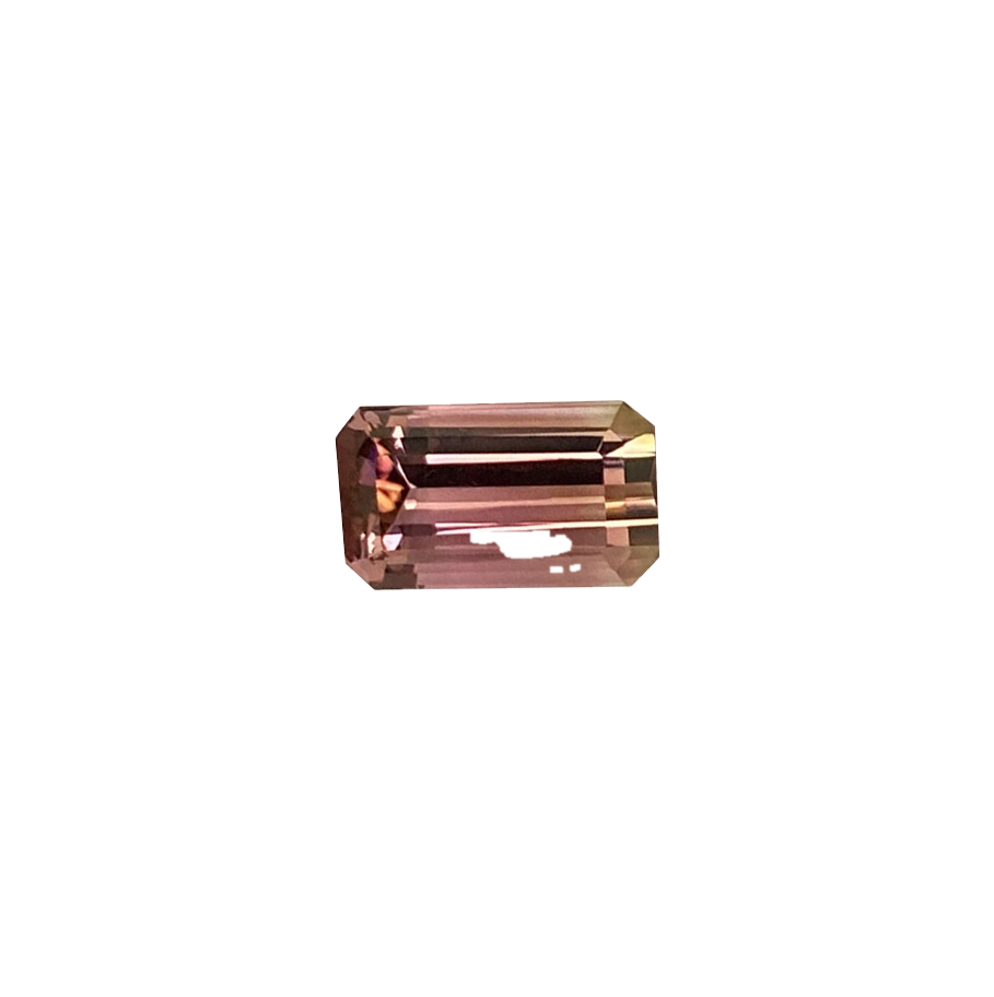 6.13ct Emerald Cut Bi-Color Tourmaline