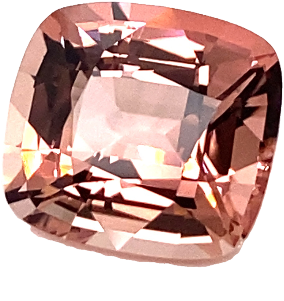 10.72ct Cushion Peach Tourmaline