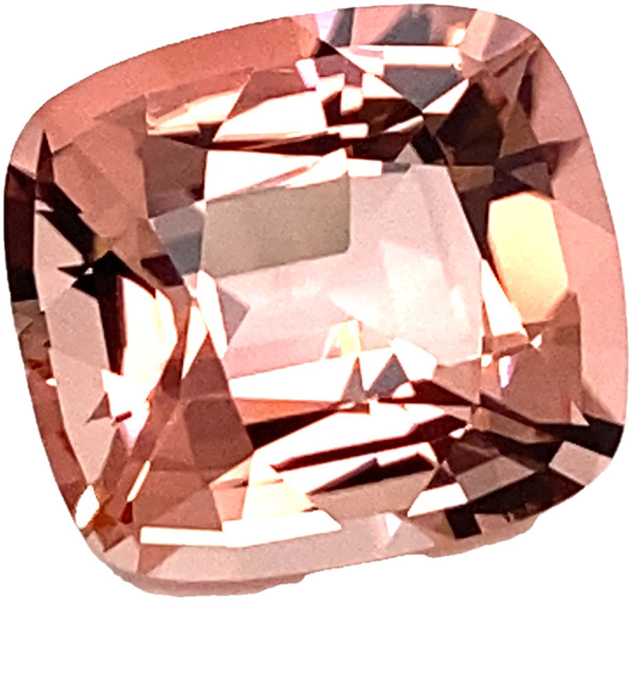 10.72ct Cushion Peach Tourmaline