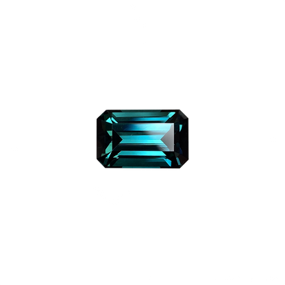 14.44ct Emerald Cut Deep Blue Tourmaline