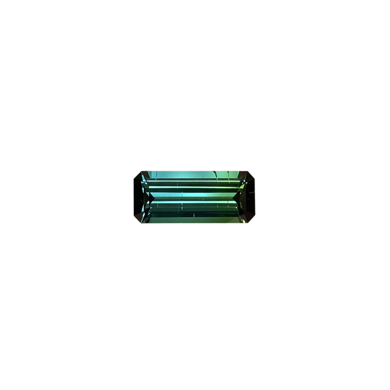 4.92ct Emerald Cut Deep Blue-Green Tourmaline