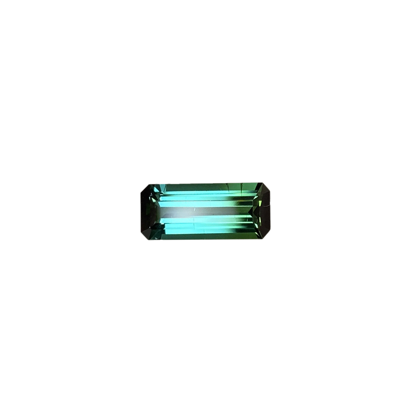 4.92ct Emerald Cut Deep Blue-Green Tourmaline