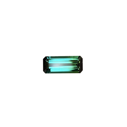 4.92ct Emerald Cut Deep Blue-Green Tourmaline