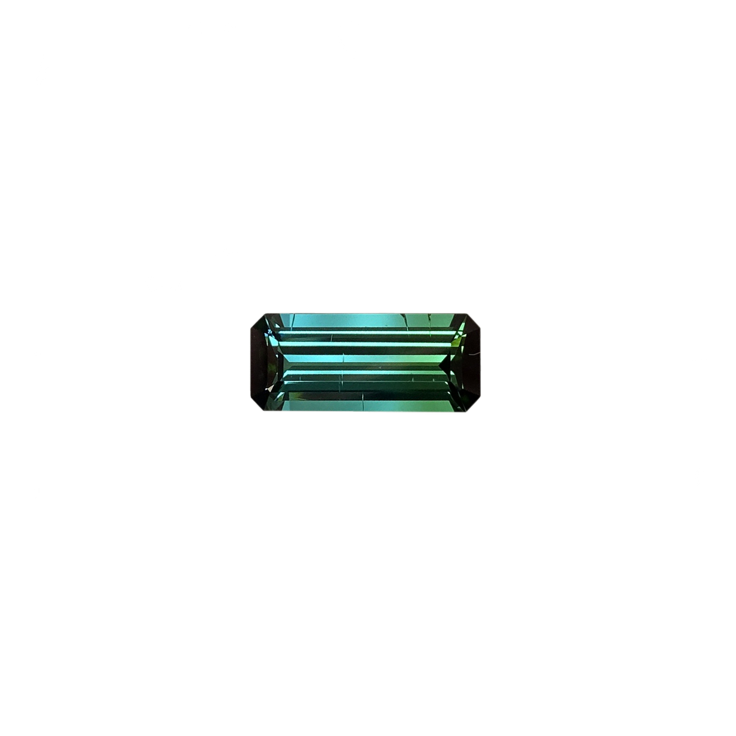 4.92ct Emerald Cut Deep Blue-Green Tourmaline