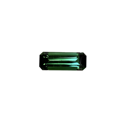 4.23ct Emerald Cut Deep Blue Green Tourmaline