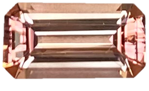 2.42ct Emerald Cut Light Pink Tourmaline