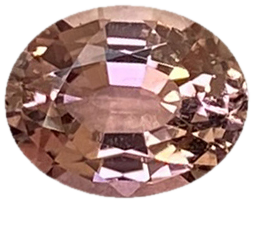 9x7.1mm Oval Light Pink Tourmaline