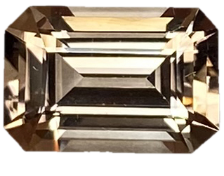 2.11ct Emerald Cut Peach Tourmaline
