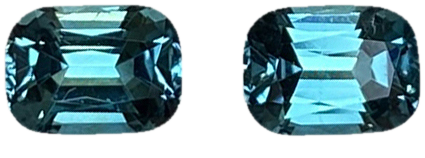 6.2x4.5mm Cushion Light Blue Tourmaline Pair