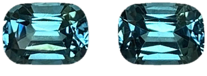 6.2x4.5mm Cushion Light Blue Tourmaline Pair