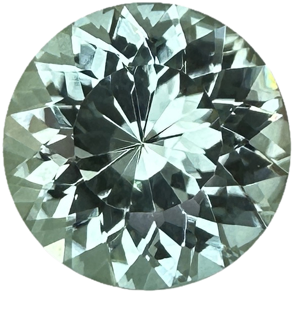 16.9mm Round Light Mint Green Tourmaline