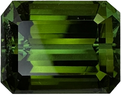 12.52ct Emerald Cut Deep Green Tourmaline