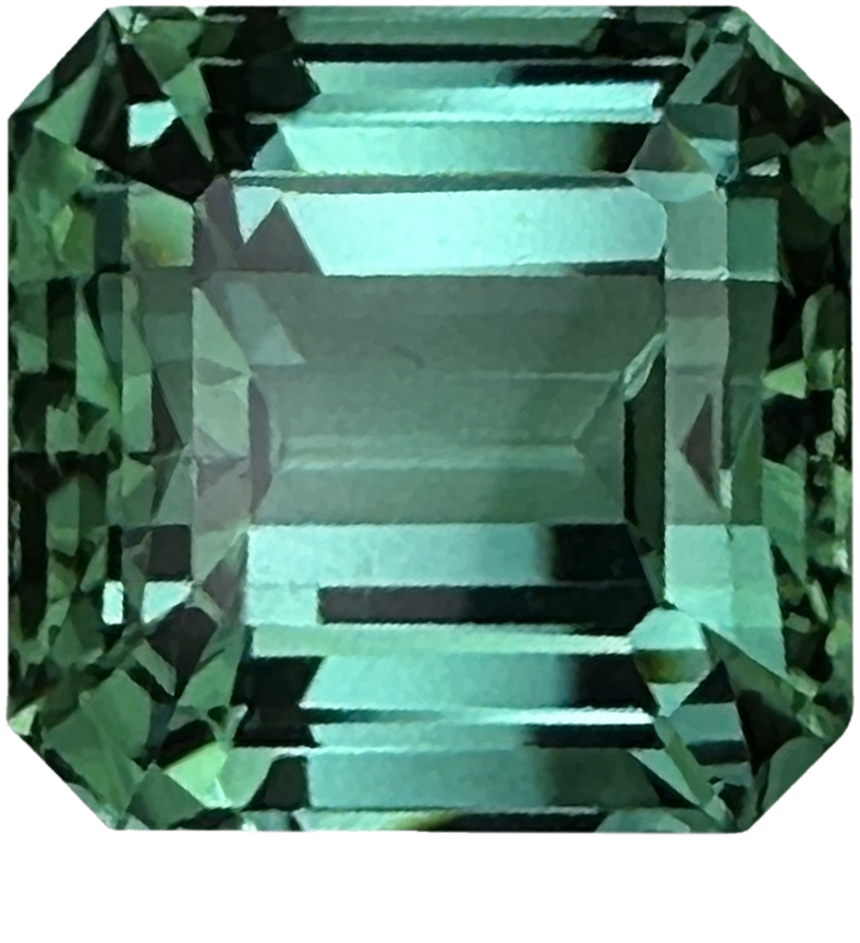 14.89ct Emerald Cut Medium Blue-Green Tourmaline