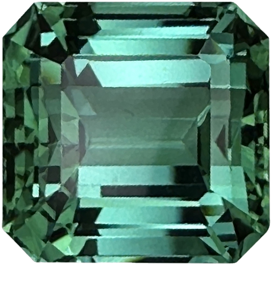 14.15ct Emerald Cut Medium Blue-Green Tourmaline
